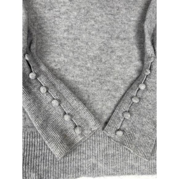 Aqua cashmere ballon sleeve M gray sweater - Picture 2 of 11